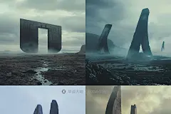 439组Ai智能Midjourney生成科幻赛博朋克风格手机电脑壁纸图片+代码咒语关键词素材 439 Midjourney Prompts for Dark Sci-fi: Vol 4插图4