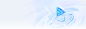 This may contain: an abstract blue and white background with the letter v on it's center piece