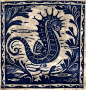 Sea horse block print