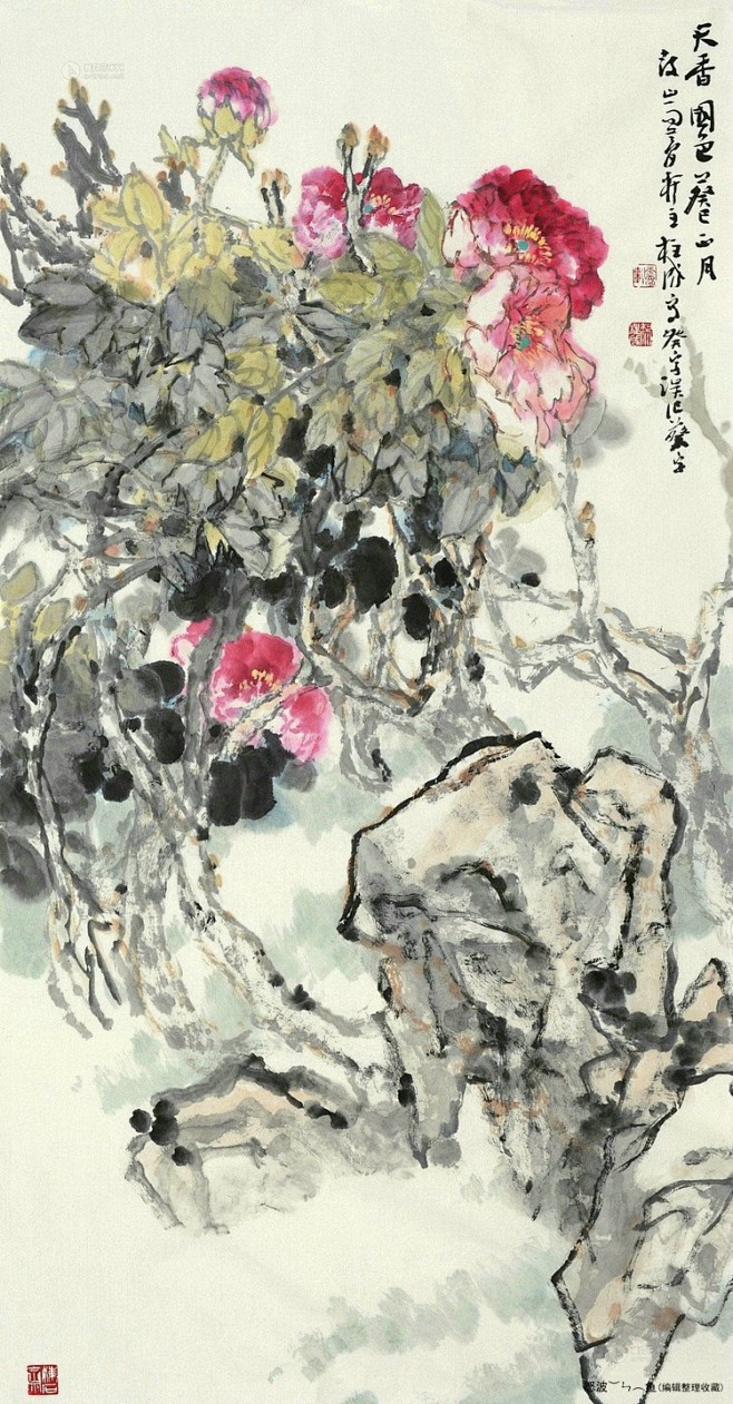 黎柱成花鸟作品