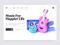 3D animation illustration-music landing music motion graphics animation design illustration 3d