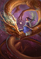 Girl And Dragon by sandara