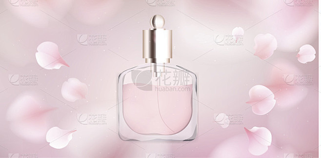 马桶水香水瓶矢量插图