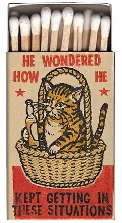 丹佛的夫妻团队Arna Miller和Ravi Zupa在火柴盒上描绘了猫在酒吧喝酒的趣味和异想天开的图像。 ​​​​