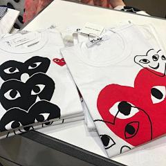 川久保玲 CDG PLAY  Emoji T恤系列表情包男女同款T恤 