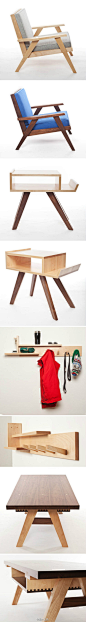 方方正正的家具，风格显得硬朗，线条美也有很多种，Trunk Studio出品的系列木家具，THE NORTH COLLECTION BY TRUNK STUDIO