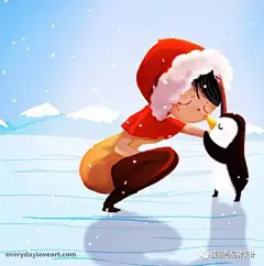 I&amp;B插画丨自由自在的画画让她陶醉其中，好温暖的画面