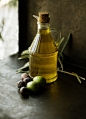 clear glass cruet bottle