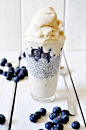 Cashew-Coconut Nana Ice Cream w/ Chia Pudding & Blueberries