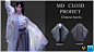 Chinese hanfu. Clo3d, Marvelous designer project.