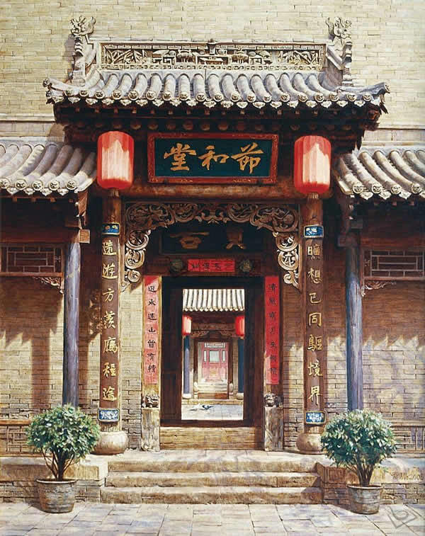 油画家萧鹏作品 ----《家园的痕迹》