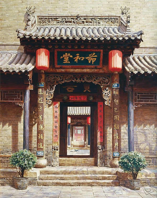  油画家萧鹏作品 ----《家园的痕迹》...