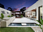 Birtinya 01/QLD - Contemporary - Garden - Brisbane - by BLADE Landscape Design | Houzz UK : Water feature bowl with elongated reservoir and stepper through water