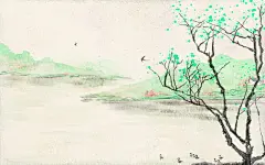 立春插画古风春天插画春天插画古风立春插画古风山水插画