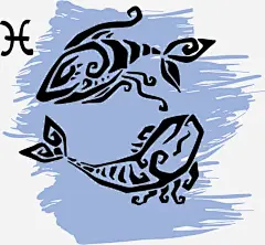 十二星座矢量图免抠素材_新图网 https://ixintu.com 儿童 十二星座 卡通 双鱼座 手绘 插画 星座 矢量图