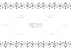 无缝框架材料与花边图案插图(矢量，剪切)