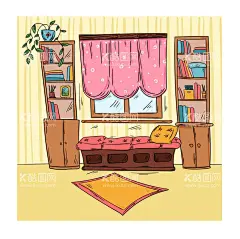 书房    - 源文件下载【酷图网】书房,家居,客厅,手绘客厅,沙发,家具,台灯,手绘家居,手绘家具,家具矢量图,