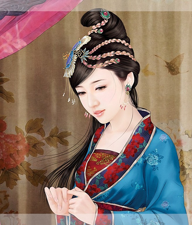 手绘古装美女