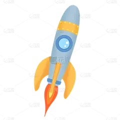 火箭常规贴纸-手绘肌理