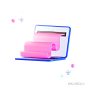 数据文档服务器存储纸张3D图标 data document server storage paper icon
