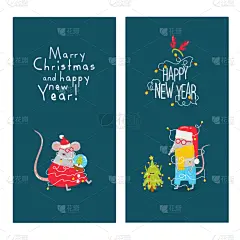 贺卡,矢量,老鼠,新年前夕,乐趣,数码图形,2020,事件,模板,小的