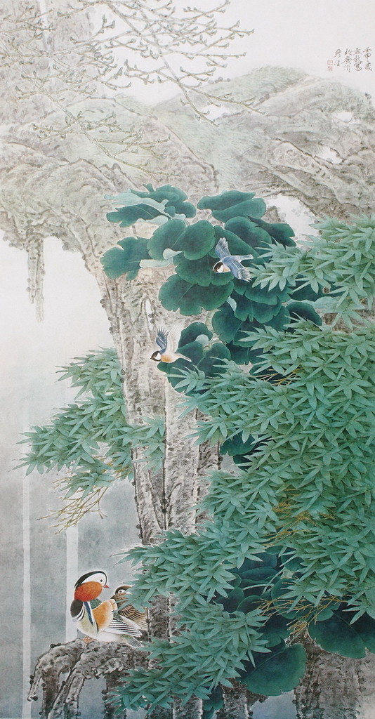 周彦生现代工笔花鸟画