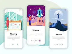 %name 时尚高端简约扁平化风格的Instagram社交媒体欢迎页着陆页APP应用程序banner海报插画设计模板