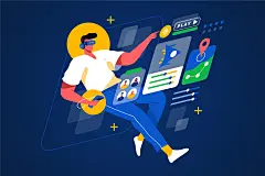 时尚大气元宇宙VR虚拟现实AR网页Banner海报设计模板AI矢量图素材-淘宝网