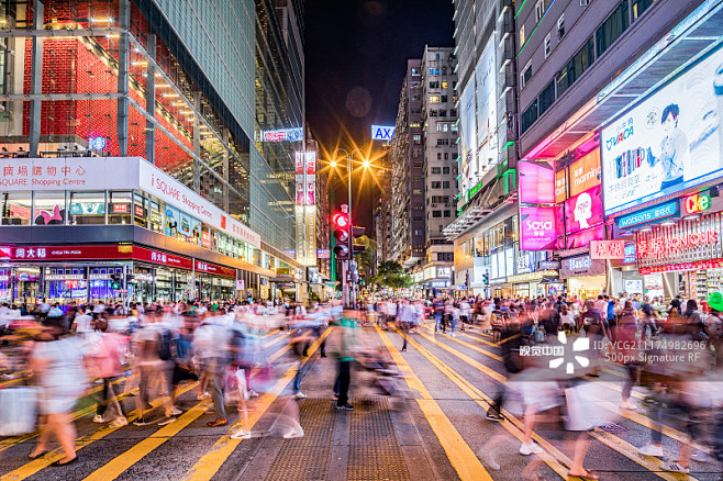 香港尖沙咀弥敦道图片素材