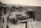 1944年，陕西临潼火车站。一辆公交坐上火车的艰难历程。 ​​​​