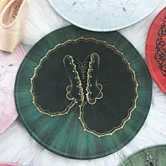 三朵小花商店｜tutu裙芭蕾鼠标垫 原创手绘圆形锁边 芭蕾周边礼物-淘宝网