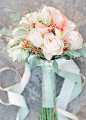 5 Ways To Upgrade Your Bouquet : While we’ll always love the look of a classic floral arrangement, we can’t help but fall head over heels for the recent eye-popping embellishments brides are adding to their bouquets. Check out these 5 ways to dress up you