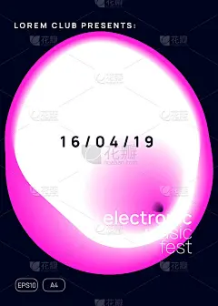 迪斯科海报。现代表现效果。恍惚,Nightli