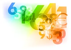 绚丽数字背景素材矢量图