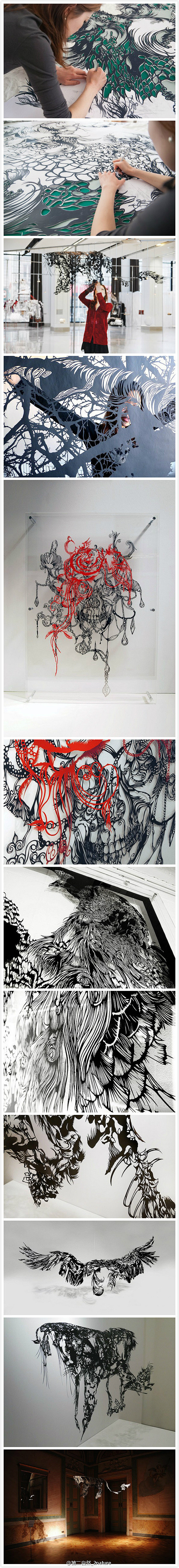 日本剪纸艺术家Nahoko Kojima...