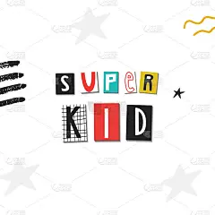 Super Hero - cute and fun kids lettering. Perfect 
