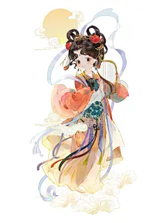 无事小神仙 古风少女立绘插画 - 小红书