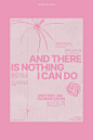 Typographic Poster Design based on the song "Lullaby" by The Cure, pink version
