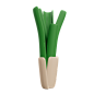 Leek 3D Illustration