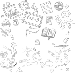 卡通手绘元素 学习用品 png