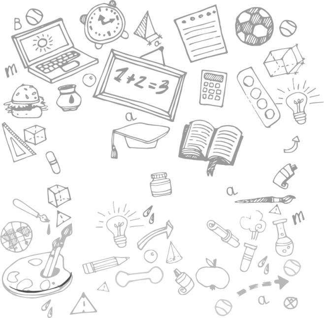 卡通手绘元素 学习用品 png