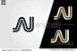 Initial Letter AI AU AJ Linked Design Logo Company