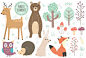 可爱的卡通森林动物无缝素材下载[png,eps] – 设计小咖