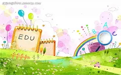 草地上的笔记本卡通插画PSD|PSD分层素材|笔记本|彩虹|草地|淡粉|放大镜|风景图片|韩国素材|卡通|卡通插画|绿色|泡泡|气球|汽车|清淡|手绘|树木|水彩|围栏|鲜花|源文件