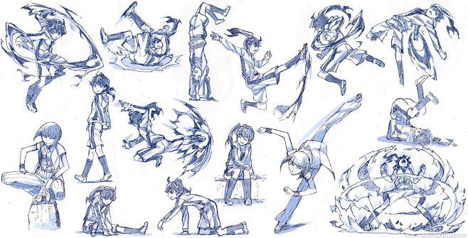 图例さきの新月伪物语动作姿势练习套图07p