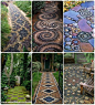 stone mosaic pathways: 
