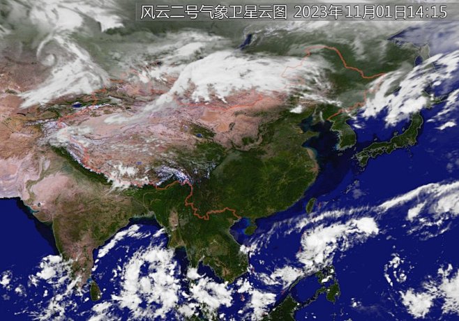 天气实况_卫星云图_FY2E彩色云图