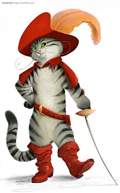 穿靴子的猫……大家不陌生吧？背后的故事哦@CCI中国动漫插画-@CCIUP中国动漫插画小站-人人小站