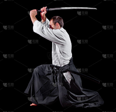 太刀、武士刀POSE-花瓣网|陪你做生活的设计师 | 武术战斗机上黑色孤立