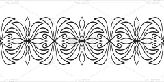 涂鸦无缝边界隔离。手绘艺术线。素描的模式。矢量插图。每股收益10